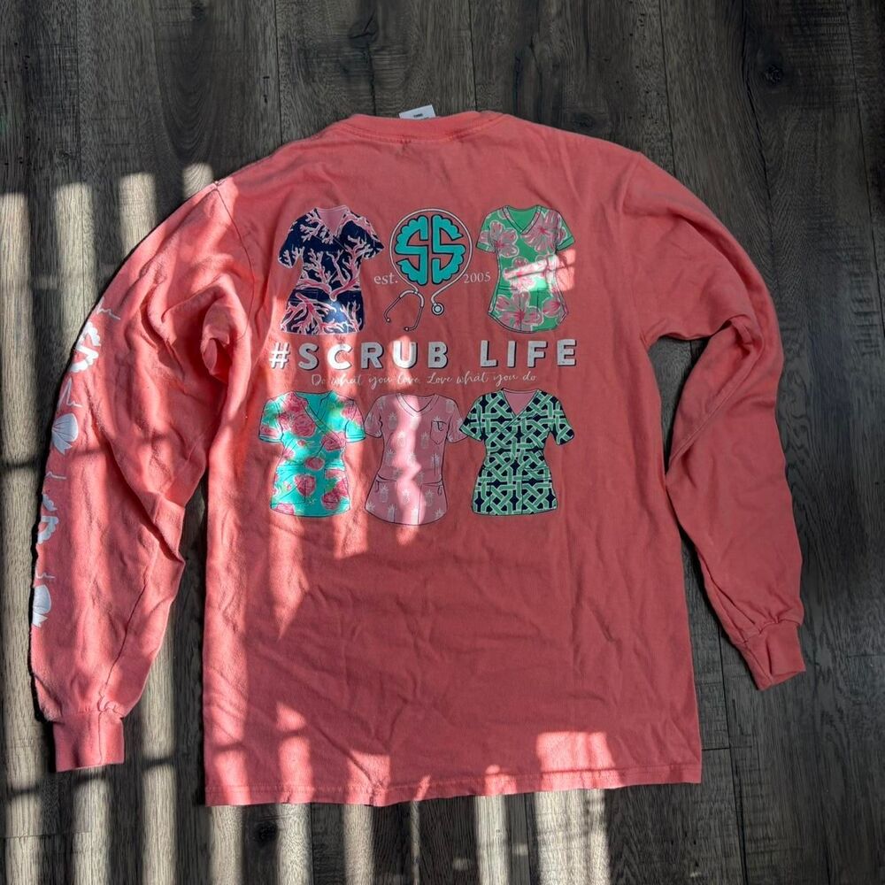 Simply-southern Women's Orange and Pink Shirt